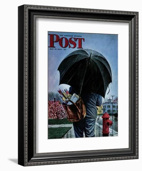 "Mailman," Saturday Evening Post Cover, May 13, 1944-Stevan Dohanos-Framed Giclee Print