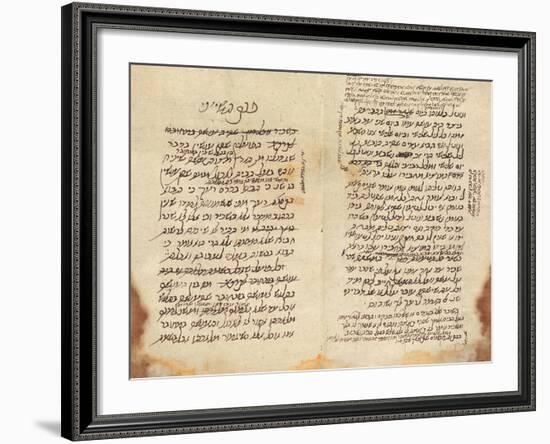 Maimonides' Draft of His Legal Code, the Mishneh Torah-null-Framed Giclee Print