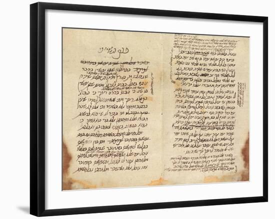 Maimonides' Draft of His Legal Code, the Mishneh Torah-null-Framed Giclee Print