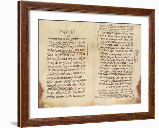 Maimonides' Draft of His Legal Code, the Mishneh Torah-null-Framed Giclee Print