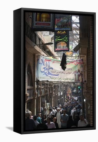 Main Alley, Tehran Bazar, Iran, Western Asia-Eitan Simanor-Framed Premier Image Canvas