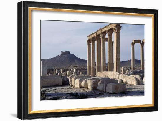 Main Colonnaded Street of Palmyra-null-Framed Photographic Print