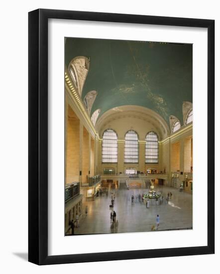 Main Concourse at Grand Central Station in Panorama Before Rededication of Renovated Beaux Art Gem-Ted Thai-Framed Photographic Print