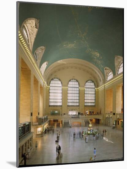 Main Concourse at Grand Central Station in Panorama Before Rededication of Renovated Beaux Art Gem-Ted Thai-Mounted Photographic Print