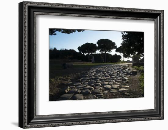 Main Decumano in the High Street, Ancient Ostia (Ostia Antica), Rome, Lazio, Italy, Europe-Oliviero Olivieri-Framed Photographic Print