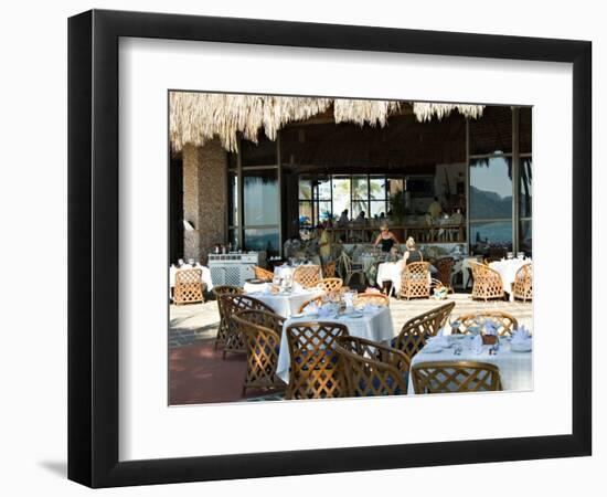 Main Dining Room of the El Cid El Moro Hotel, Mazatlan, Mexico-Charles Sleicher-Framed Photographic Print