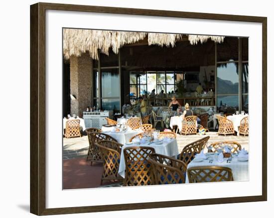 Main Dining Room of the El Cid El Moro Hotel, Mazatlan, Mexico-Charles Sleicher-Framed Photographic Print