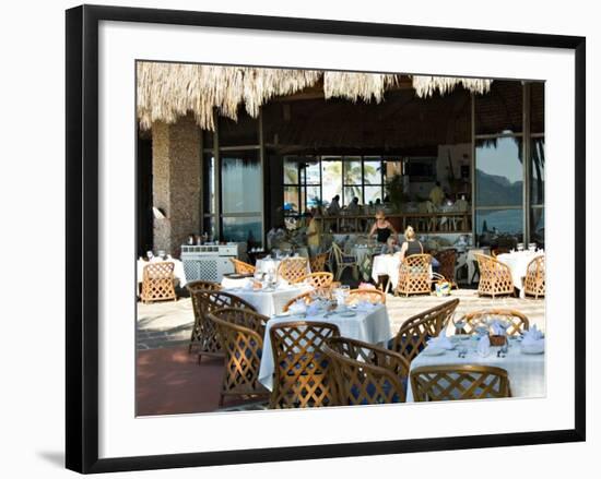 Main Dining Room of the El Cid El Moro Hotel, Mazatlan, Mexico-Charles Sleicher-Framed Photographic Print