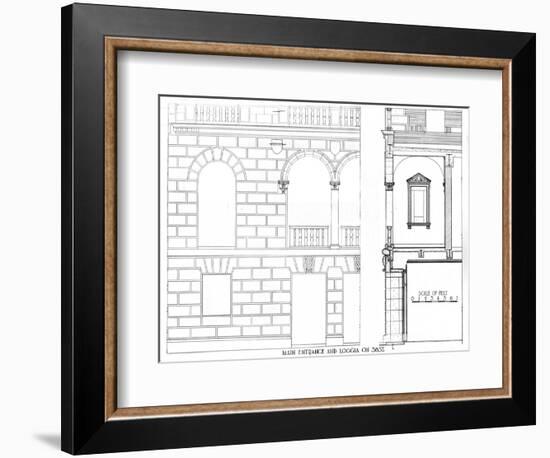 Main entrance and loggia on 38 Street, Fraternity Clubs Building, New York City, 1924-Unknown-Framed Giclee Print