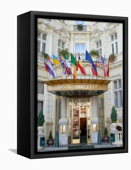Main Entrance of Luxury Grandhotel Pupp in the Spa Town of Karlovy Vary, West Bohemia-Richard Nebesky-Framed Premier Image Canvas