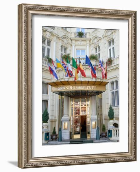 Main Entrance of Luxury Grandhotel Pupp in the Spa Town of Karlovy Vary, West Bohemia-Richard Nebesky-Framed Photographic Print