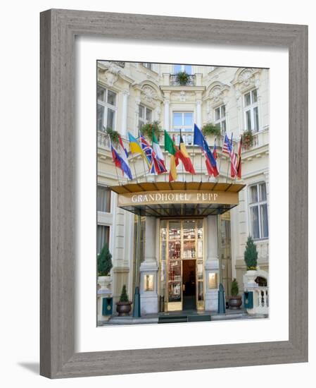 Main Entrance of Luxury Grandhotel Pupp in the Spa Town of Karlovy Vary, West Bohemia-Richard Nebesky-Framed Photographic Print