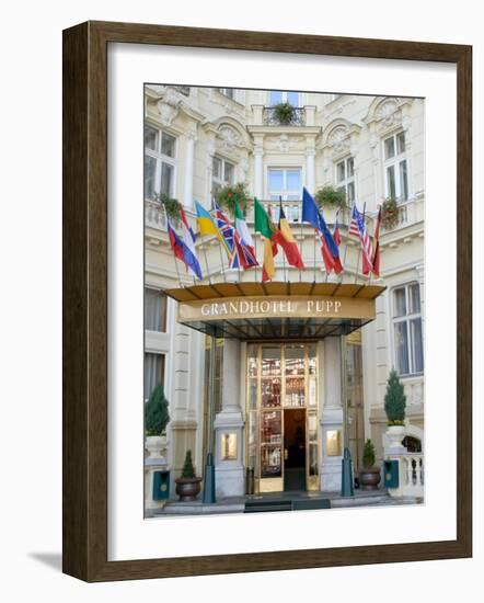 Main Entrance of Luxury Grandhotel Pupp in the Spa Town of Karlovy Vary, West Bohemia-Richard Nebesky-Framed Photographic Print