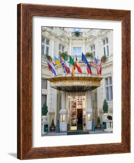 Main Entrance of Luxury Grandhotel Pupp in the Spa Town of Karlovy Vary, West Bohemia-Richard Nebesky-Framed Photographic Print