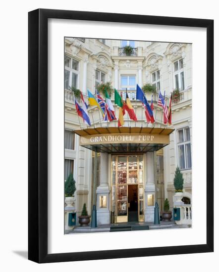 Main Entrance of Luxury Grandhotel Pupp in the Spa Town of Karlovy Vary, West Bohemia-Richard Nebesky-Framed Photographic Print