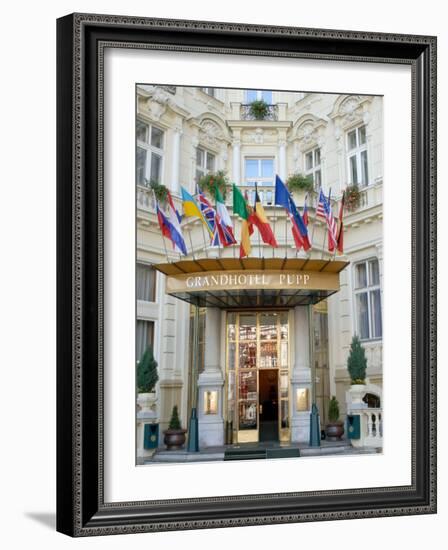 Main Entrance of Luxury Grandhotel Pupp in the Spa Town of Karlovy Vary, West Bohemia-Richard Nebesky-Framed Photographic Print