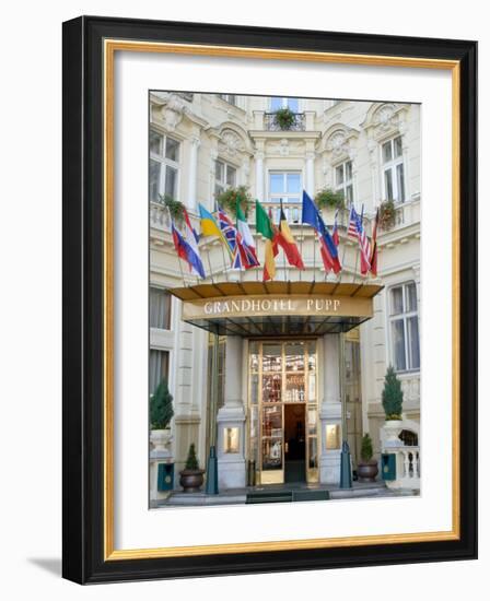 Main Entrance of Luxury Grandhotel Pupp in the Spa Town of Karlovy Vary, West Bohemia-Richard Nebesky-Framed Photographic Print