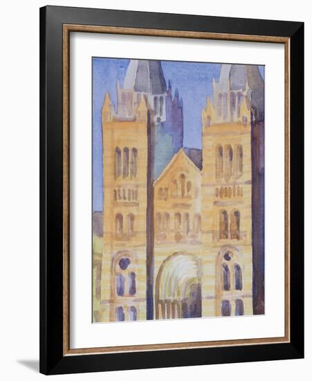 Main Entrance of the Natural History Museum, London, Sunset, 1994-Izabella Godlewska de Aranda-Framed Giclee Print