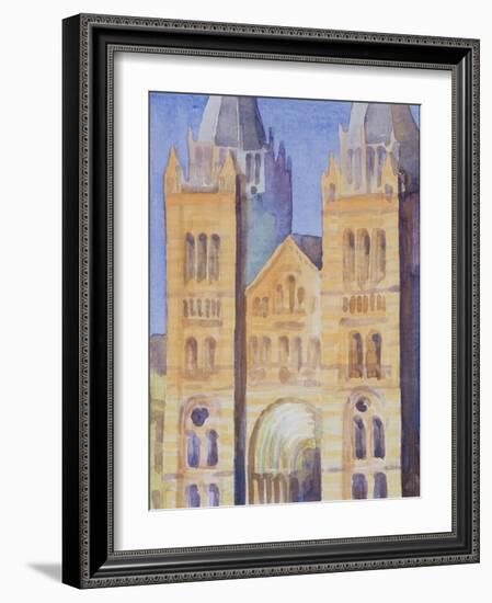 Main Entrance of the Natural History Museum, London, Sunset, 1994-Izabella Godlewska de Aranda-Framed Giclee Print