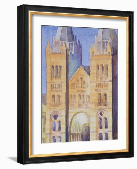 Main Entrance of the Natural History Museum, London, Sunset, 1994-Izabella Godlewska de Aranda-Framed Giclee Print