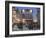 Main Entrance to Christkindlmarkt (Christmas Market), Marktstrasse at Twilight, Bavaria-Richard Nebesky-Framed Photographic Print