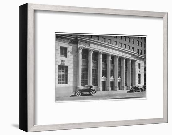 Main entrance to the Bank of Italy, Los Angeles, California, 1924-Unknown-Framed Photographic Print