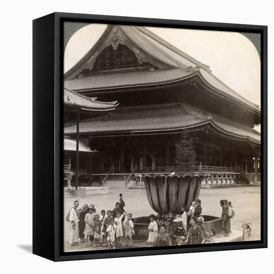 Main Front of Higashi Hongan-Ji, Largest Buddhist Temple in Japan, Kyoto, 1904-Underwood & Underwood-Framed Premier Image Canvas