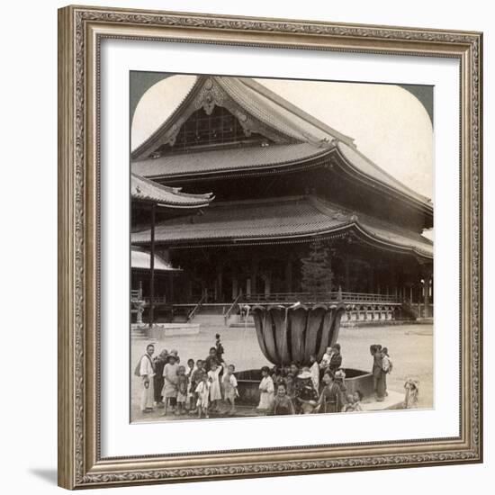 Main Front of Higashi Hongan-Ji, Largest Buddhist Temple in Japan, Kyoto, 1904-Underwood & Underwood-Framed Photographic Print