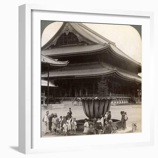 Main Front of Higashi Hongan-Ji, Largest Buddhist Temple in Japan, Kyoto, 1904-Underwood & Underwood-Framed Photographic Print