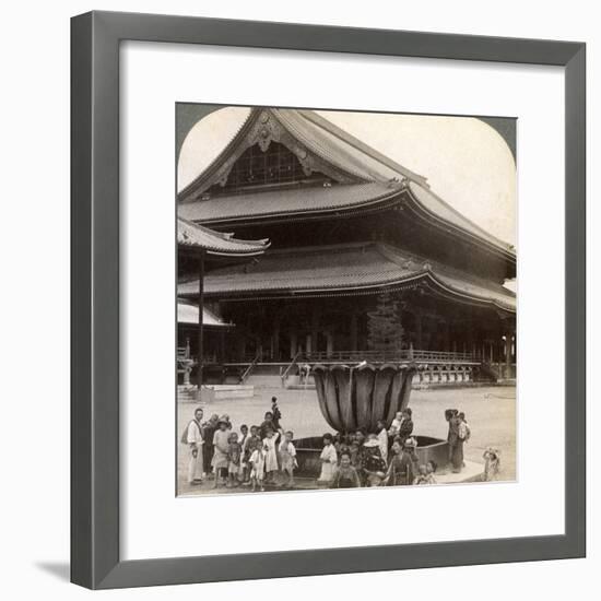 Main Front of Higashi Hongan-Ji, Largest Buddhist Temple in Japan, Kyoto, 1904-Underwood & Underwood-Framed Photographic Print