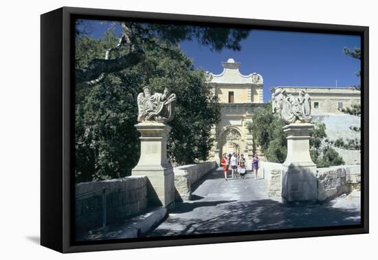 Main Gate, Mdina, Malta. Erected in 1724 by Grand Master De Vilhena-Peter Thompson-Framed Premier Image Canvas