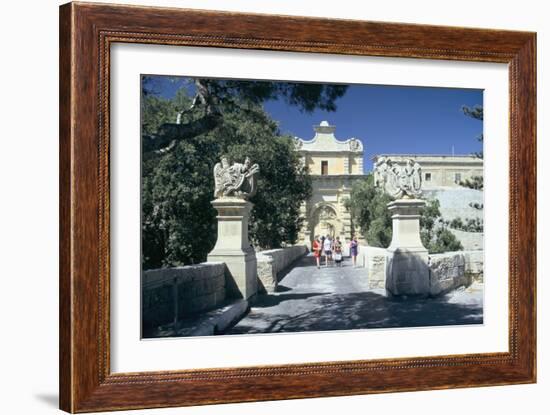 Main Gate, Mdina, Malta. Erected in 1724 by Grand Master De Vilhena-Peter Thompson-Framed Photographic Print