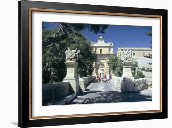 Main Gate, Mdina, Malta. Erected in 1724 by Grand Master De Vilhena-Peter Thompson-Framed Photographic Print