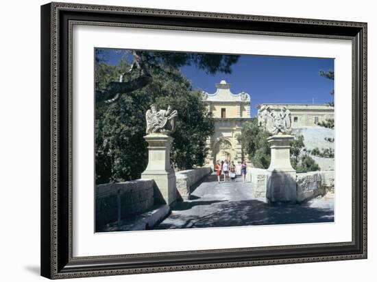 Main Gate, Mdina, Malta. Erected in 1724 by Grand Master De Vilhena-Peter Thompson-Framed Photographic Print