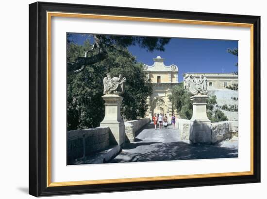 Main Gate, Mdina, Malta. Erected in 1724 by Grand Master De Vilhena-Peter Thompson-Framed Photographic Print