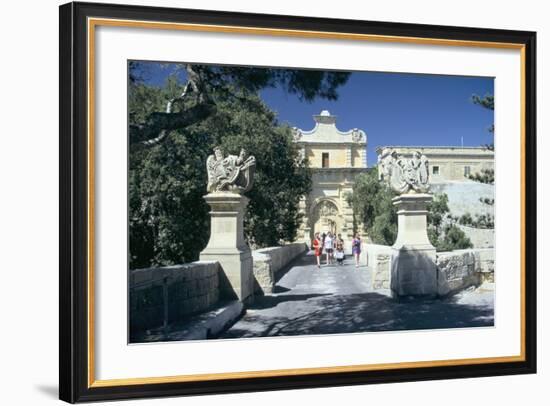 Main Gate, Mdina, Malta. Erected in 1724 by Grand Master De Vilhena-Peter Thompson-Framed Photographic Print