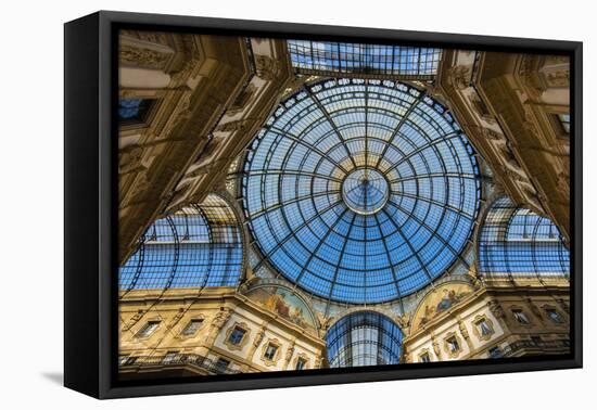 Main Glassy Dome of the Galleria Vittorio Emanuele Ii, Milan, Lombardy, Italy-Stefano Politi Markovina-Framed Premier Image Canvas