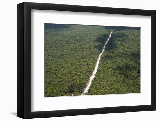 Main Highway of Guyana Cutting Through the Rainforest, Guyana, South America-Mick Baines & Maren Reichelt-Framed Photographic Print