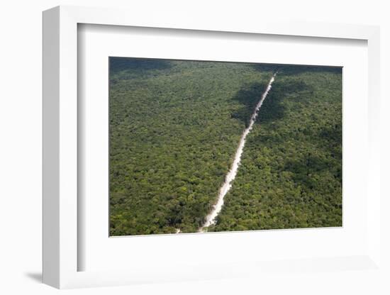 Main Highway of Guyana Cutting Through the Rainforest, Guyana, South America-Mick Baines & Maren Reichelt-Framed Photographic Print