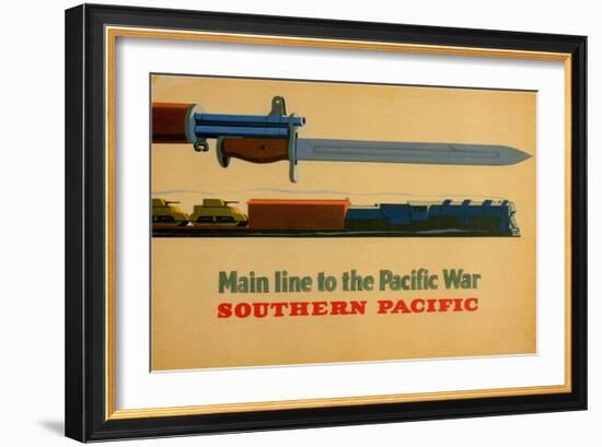 Main Line to the Pacific War. Southern Pacific Railroad, 1945-George Lerner & Lyman Power-Framed Giclee Print