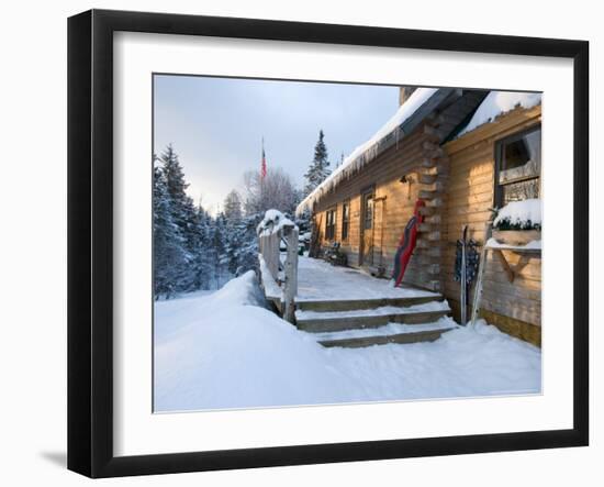 Main Lodge of the AMC's Little Lyford Pond Camps, Northern Forest, Maine, USA-Jerry & Marcy Monkman-Framed Photographic Print