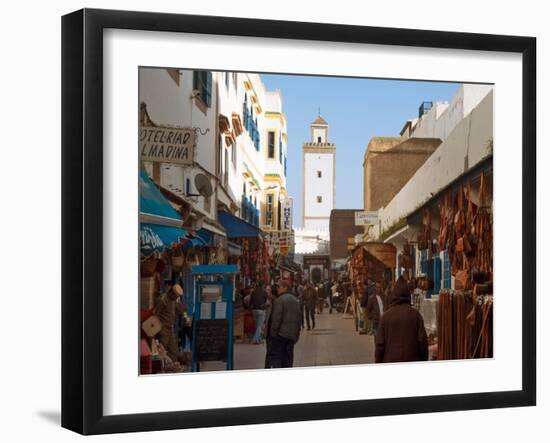 Main market street in Essaouira, Morocco-null-Framed Photographic Print