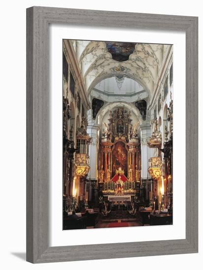 Main Nave and Altar of St Peter's Abbey Church (Stift Sankt Peter) in Rococo Style-null-Framed Photographic Print