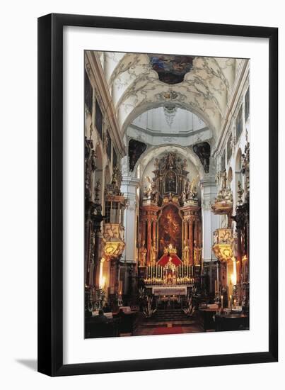 Main Nave and Altar of St Peter's Abbey Church (Stift Sankt Peter) in Rococo Style-null-Framed Photographic Print