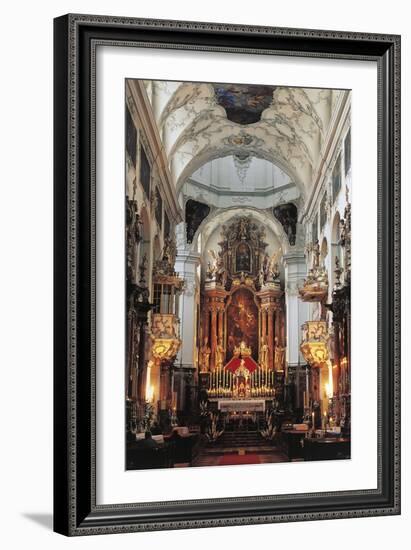 Main Nave and Altar of St Peter's Abbey Church (Stift Sankt Peter) in Rococo Style-null-Framed Photographic Print