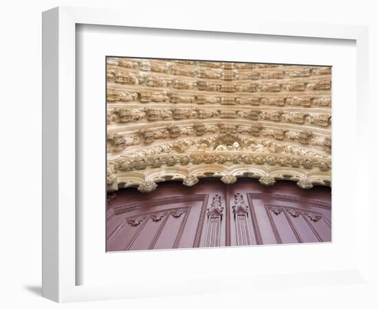 Main portal for the monastery of Batalha, Mosteiro de Santa Maria da Vitoria, Portugal-Martin Zwick-Framed Photographic Print