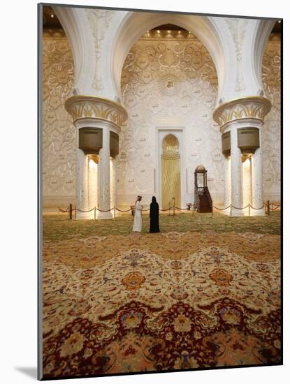 Main Prayer Hall Features the World's Largest Hand-Woven Persian Carpet, Sheikh Zayed Grand Mosque-null-Mounted Photographic Print