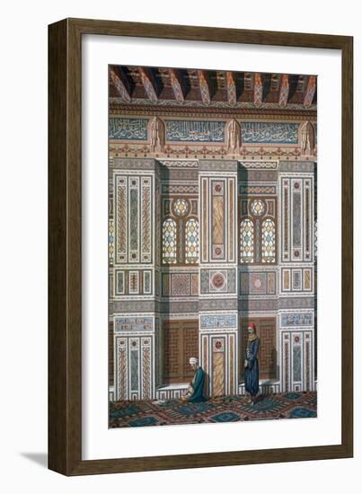 Main Room, Mosque of Ahmed El-Bordeyny, 19th Century-Emile Prisse d'Avennes-Framed Giclee Print