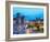 Main Square at twilight, Old Town, UNESCO World Heritage Site, Cusco, Peru, South America-Karol Kozlowski-Framed Photographic Print