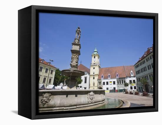 Main Square (Hlavne Namestie), Old Town, Bratislava, Slovakia, Europe-Jean Brooks-Framed Premier Image Canvas